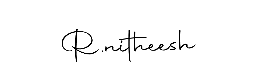 R.nitheesh stylish signature style. Best Handwritten Sign (Autography-DOLnW) for my name. Handwritten Signature Collection Ideas for my name R.nitheesh. R.nitheesh signature style 10 images and pictures png