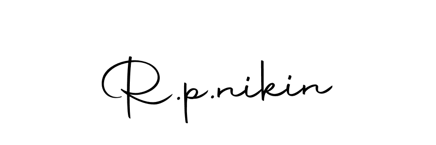 You should practise on your own different ways (Autography-DOLnW) to write your name (R.p.nikin) in signature. don't let someone else do it for you. R.p.nikin signature style 10 images and pictures png