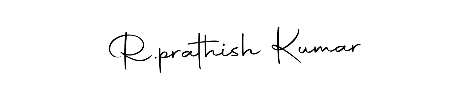 The best way (Autography-DOLnW) to make a short signature is to pick only two or three words in your name. The name R.prathish Kumar include a total of six letters. For converting this name. R.prathish Kumar signature style 10 images and pictures png