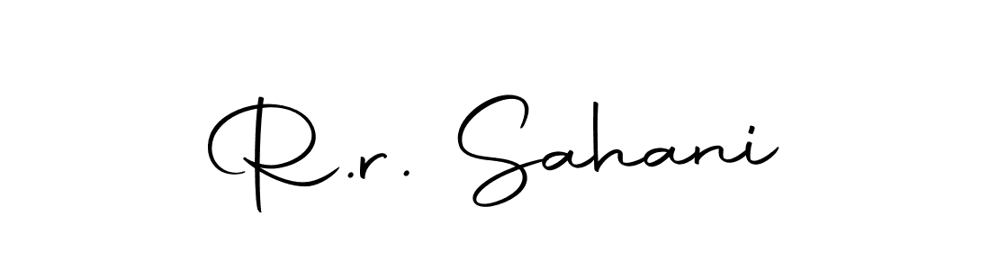 Autography-DOLnW is a professional signature style that is perfect for those who want to add a touch of class to their signature. It is also a great choice for those who want to make their signature more unique. Get R.r. Sahani name to fancy signature for free. R.r. Sahani signature style 10 images and pictures png