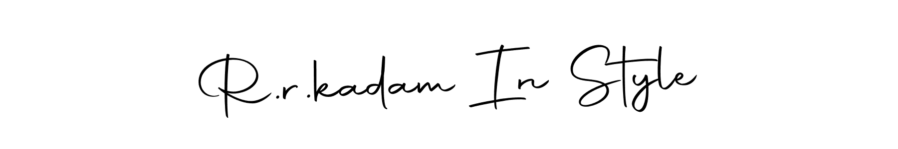 Make a beautiful signature design for name R.r.kadam In Style. Use this online signature maker to create a handwritten signature for free. R.r.kadam In Style signature style 10 images and pictures png