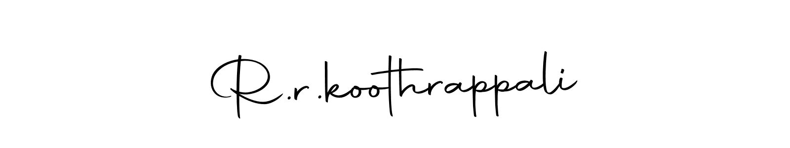 This is the best signature style for the R.r.koothrappali name. Also you like these signature font (Autography-DOLnW). Mix name signature. R.r.koothrappali signature style 10 images and pictures png