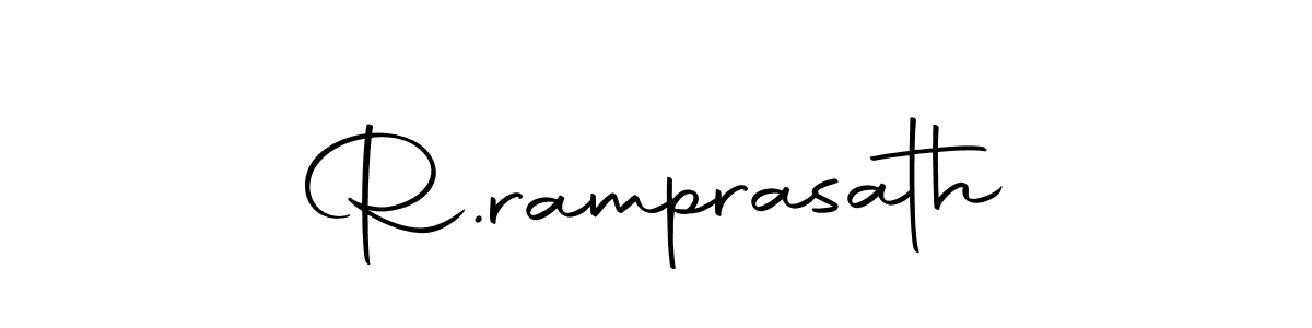 How to make R.ramprasath name signature. Use Autography-DOLnW style for creating short signs online. This is the latest handwritten sign. R.ramprasath signature style 10 images and pictures png