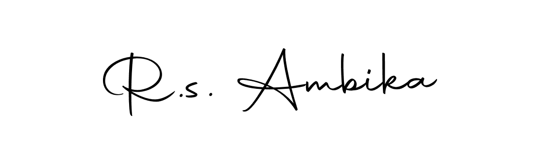 Design your own signature with our free online signature maker. With this signature software, you can create a handwritten (Autography-DOLnW) signature for name R.s. Ambika. R.s. Ambika signature style 10 images and pictures png