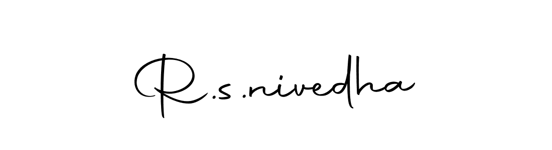 You can use this online signature creator to create a handwritten signature for the name R.s.nivedha. This is the best online autograph maker. R.s.nivedha signature style 10 images and pictures png