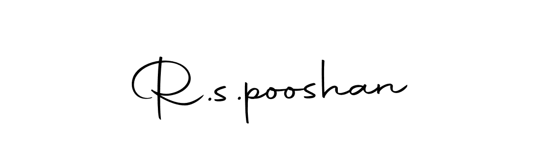 Use a signature maker to create a handwritten signature online. With this signature software, you can design (Autography-DOLnW) your own signature for name R.s.pooshan. R.s.pooshan signature style 10 images and pictures png