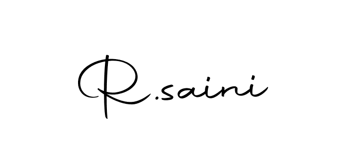 The best way (Autography-DOLnW) to make a short signature is to pick only two or three words in your name. The name R.saini include a total of six letters. For converting this name. R.saini signature style 10 images and pictures png