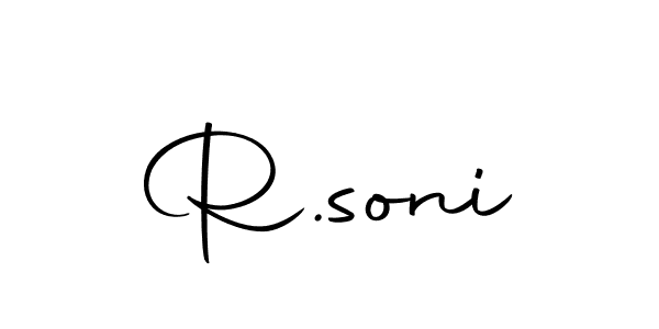 How to make R.soni name signature. Use Autography-DOLnW style for creating short signs online. This is the latest handwritten sign. R.soni signature style 10 images and pictures png