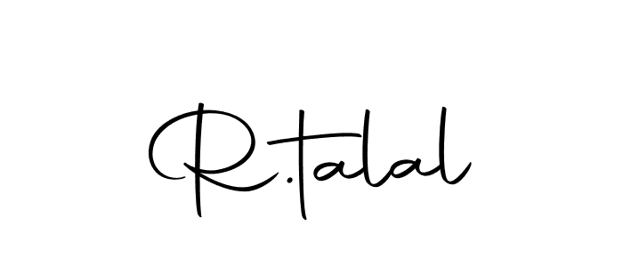 How to make R.talal name signature. Use Autography-DOLnW style for creating short signs online. This is the latest handwritten sign. R.talal signature style 10 images and pictures png