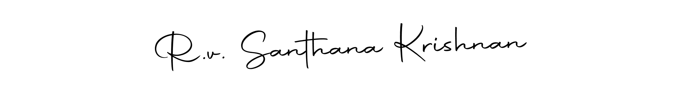 Also we have R.v. Santhana Krishnan name is the best signature style. Create professional handwritten signature collection using Autography-DOLnW autograph style. R.v. Santhana Krishnan signature style 10 images and pictures png