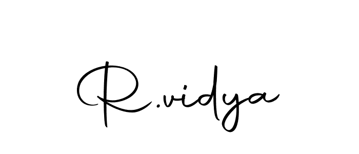 You should practise on your own different ways (Autography-DOLnW) to write your name (R.vidya) in signature. don't let someone else do it for you. R.vidya signature style 10 images and pictures png