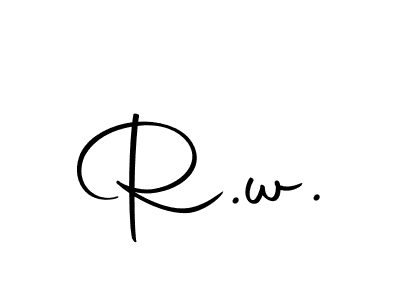 You should practise on your own different ways (Autography-DOLnW) to write your name (R.w.) in signature. don't let someone else do it for you. R.w. signature style 10 images and pictures png