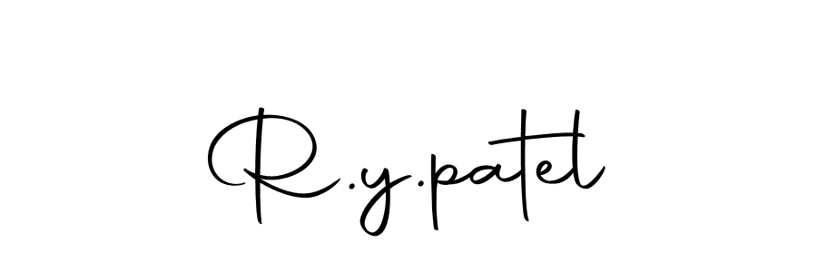 Create a beautiful signature design for name R.y.patel. With this signature (Autography-DOLnW) fonts, you can make a handwritten signature for free. R.y.patel signature style 10 images and pictures png