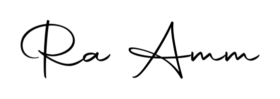 Discover how Ra Amm looks in an executive cursive font (Autography-DOLnW). Perfect for legal documents, invoices, and certificates. Ra Amm signature style 10 images and pictures png
