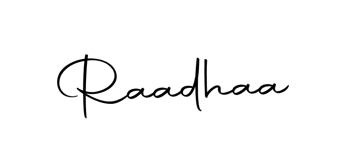 Design your own signature with our free online signature maker. With this signature software, you can create a handwritten (Autography-DOLnW) signature for name Raadhaa. Raadhaa signature style 10 images and pictures png