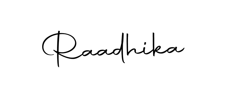 How to make Raadhika signature? Autography-DOLnW is a professional autograph style. Create handwritten signature for Raadhika name. Raadhika signature style 10 images and pictures png