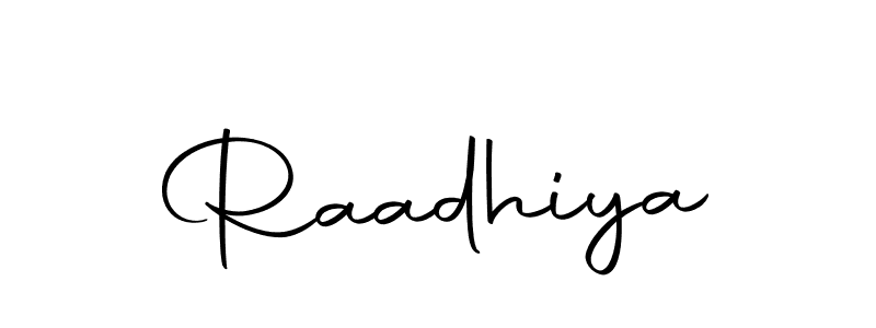 Design your own signature with our free online signature maker. With this signature software, you can create a handwritten (Autography-DOLnW) signature for name Raadhiya. Raadhiya signature style 10 images and pictures png