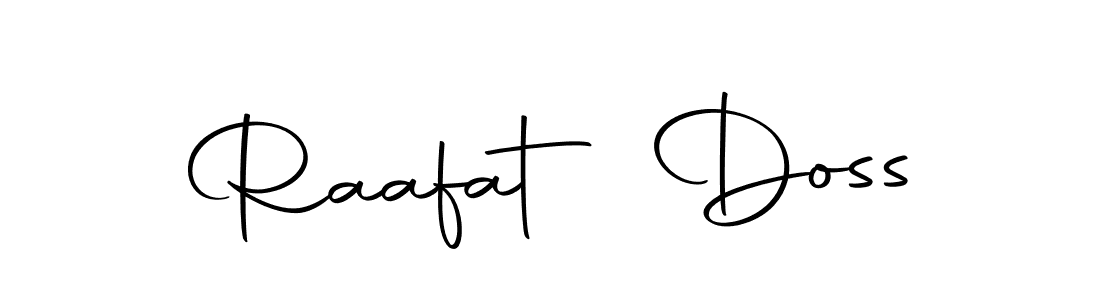 You can use this online signature creator to create a handwritten signature for the name Raafat Doss. This is the best online autograph maker. Raafat Doss signature style 10 images and pictures png