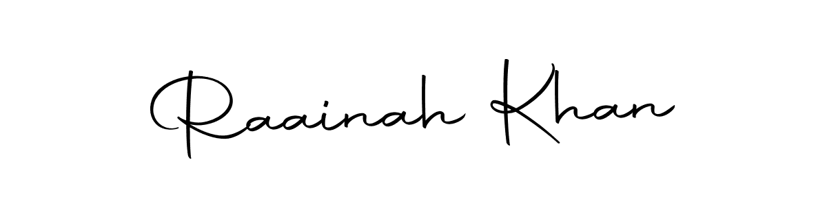 Design your own signature with our free online signature maker. With this signature software, you can create a handwritten (Autography-DOLnW) signature for name Raainah Khan. Raainah Khan signature style 10 images and pictures png