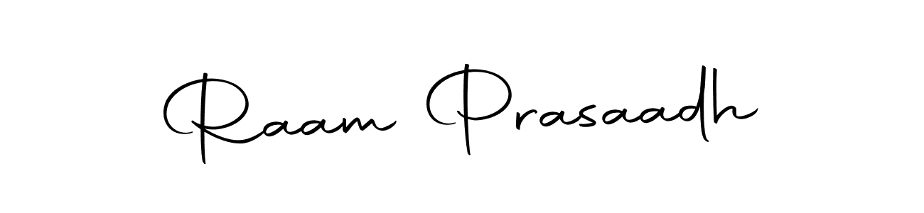 How to make Raam Prasaadh name signature. Use Autography-DOLnW style for creating short signs online. This is the latest handwritten sign. Raam Prasaadh signature style 10 images and pictures png
