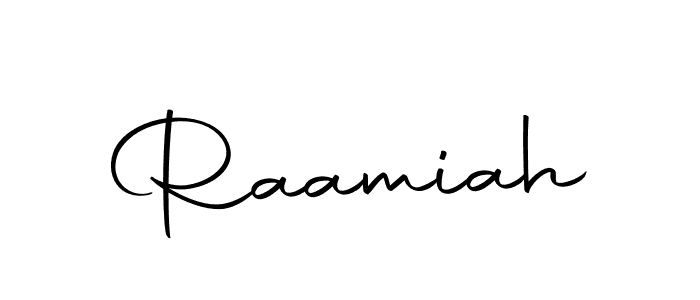 Use a signature maker to create a handwritten signature online. With this signature software, you can design (Autography-DOLnW) your own signature for name Raamiah. Raamiah signature style 10 images and pictures png