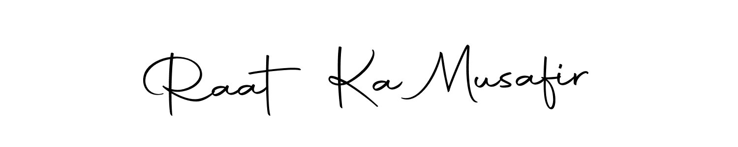 How to make Raat Ka Musafir name signature. Use Autography-DOLnW style for creating short signs online. This is the latest handwritten sign. Raat Ka Musafir signature style 10 images and pictures png