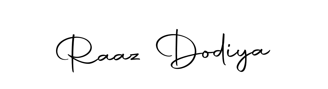 Make a short Raaz Dodiya signature style. Manage your documents anywhere anytime using Autography-DOLnW. Create and add eSignatures, submit forms, share and send files easily. Raaz Dodiya signature style 10 images and pictures png