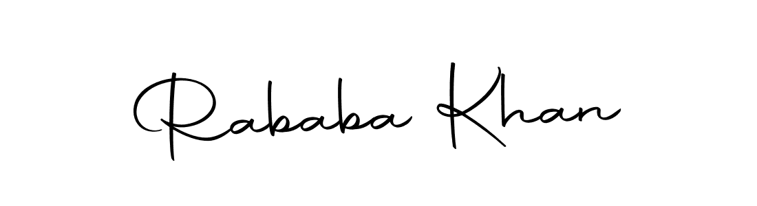 if you are searching for the best signature style for your name Rababa Khan. so please give up your signature search. here we have designed multiple signature styles  using Autography-DOLnW. Rababa Khan signature style 10 images and pictures png