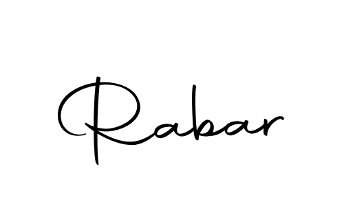 Design your own signature with our free online signature maker. With this signature software, you can create a handwritten (Autography-DOLnW) signature for name Rabar. Rabar signature style 10 images and pictures png