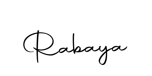 Make a beautiful signature design for name Rabaya. With this signature (Autography-DOLnW) style, you can create a handwritten signature for free. Rabaya signature style 10 images and pictures png