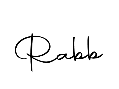 Make a beautiful signature design for name Rabb. With this signature (Autography-DOLnW) style, you can create a handwritten signature for free. Rabb signature style 10 images and pictures png