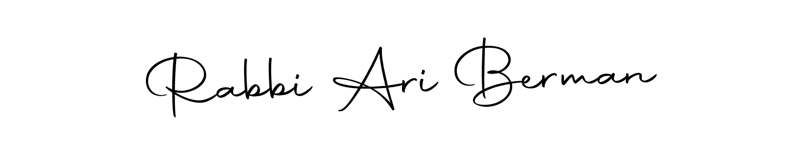 Make a short Rabbi Ari Berman signature style. Manage your documents anywhere anytime using Autography-DOLnW. Create and add eSignatures, submit forms, share and send files easily. Rabbi Ari Berman signature style 10 images and pictures png