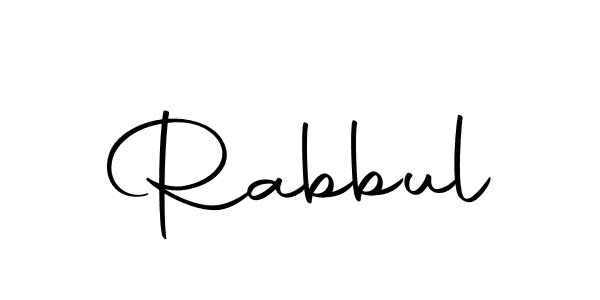 Use a signature maker to create a handwritten signature online. With this signature software, you can design (Autography-DOLnW) your own signature for name Rabbul. Rabbul signature style 10 images and pictures png