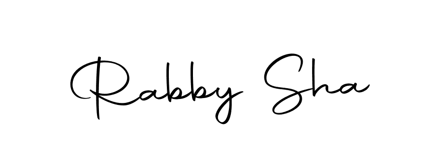 Design your own signature with our free online signature maker. With this signature software, you can create a handwritten (Autography-DOLnW) signature for name Rabby Sha. Rabby Sha signature style 10 images and pictures png