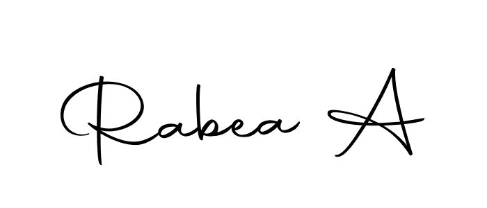 Rabea A stylish signature style. Best Handwritten Sign (Autography-DOLnW) for my name. Handwritten Signature Collection Ideas for my name Rabea A. Rabea A signature style 10 images and pictures png