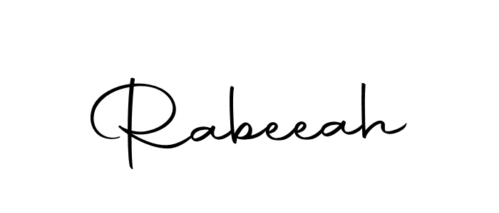 Make a beautiful signature design for name Rabeeah. With this signature (Autography-DOLnW) style, you can create a handwritten signature for free. Rabeeah signature style 10 images and pictures png