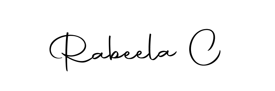 You can use this online signature creator to create a handwritten signature for the name Rabeela C. This is the best online autograph maker. Rabeela C signature style 10 images and pictures png