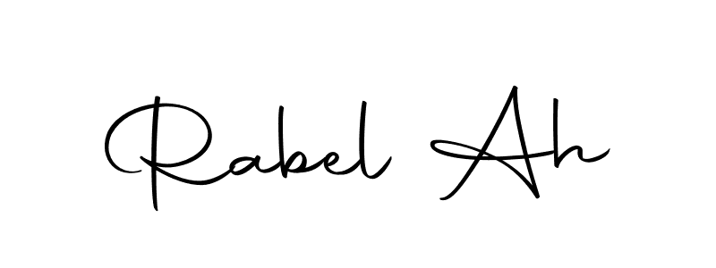 if you are searching for the best signature style for your name Rabel Ah. so please give up your signature search. here we have designed multiple signature styles  using Autography-DOLnW. Rabel Ah signature style 10 images and pictures png