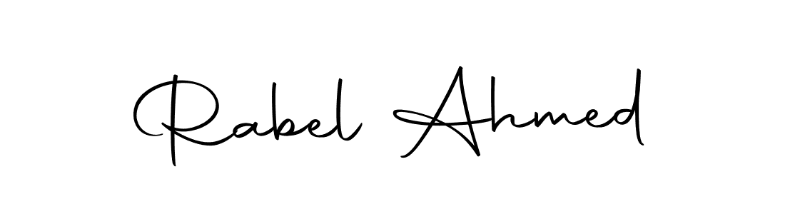if you are searching for the best signature style for your name Rabel Ahmed. so please give up your signature search. here we have designed multiple signature styles  using Autography-DOLnW. Rabel Ahmed signature style 10 images and pictures png