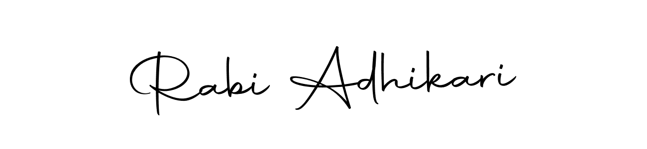 Create a beautiful signature design for name Rabi Adhikari. With this signature (Autography-DOLnW) fonts, you can make a handwritten signature for free. Rabi Adhikari signature style 10 images and pictures png