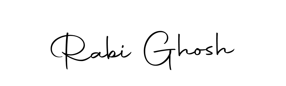How to make Rabi Ghosh name signature. Use Autography-DOLnW style for creating short signs online. This is the latest handwritten sign. Rabi Ghosh signature style 10 images and pictures png