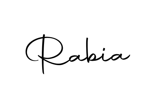 Make a beautiful signature design for name Rabia. With this signature (Autography-DOLnW) style, you can create a handwritten signature for free. Rabia signature style 10 images and pictures png