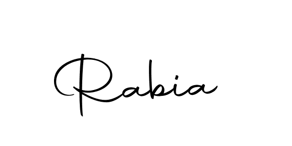 How to make Rabia  name signature. Use Autography-DOLnW style for creating short signs online. This is the latest handwritten sign. Rabia  signature style 10 images and pictures png