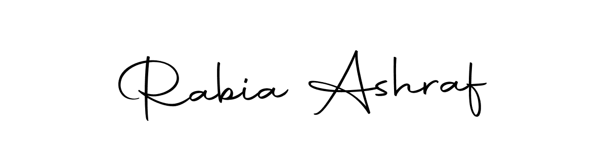 Design your own signature with our free online signature maker. With this signature software, you can create a handwritten (Autography-DOLnW) signature for name Rabia Ashraf. Rabia Ashraf signature style 10 images and pictures png