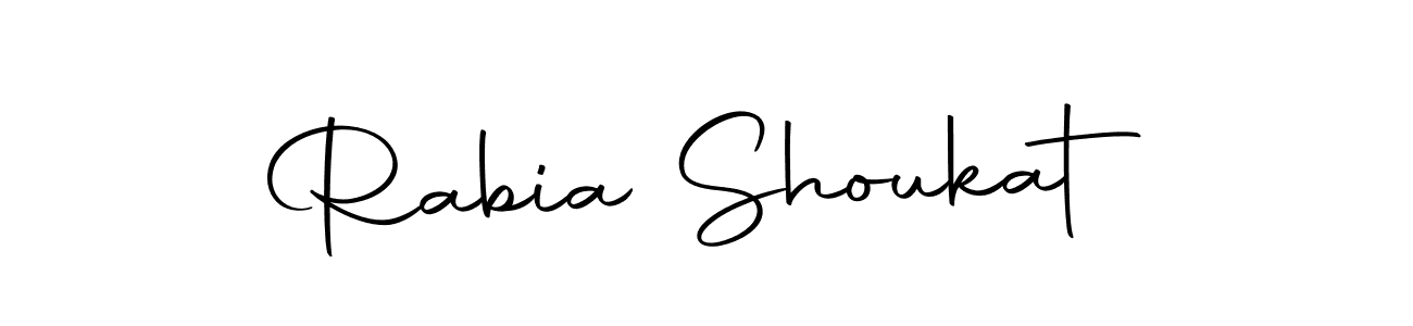 Use a signature maker to create a handwritten signature online. With this signature software, you can design (Autography-DOLnW) your own signature for name Rabia Shoukat. Rabia Shoukat signature style 10 images and pictures png