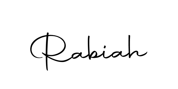 Create a beautiful signature design for name Rabiah. With this signature (Autography-DOLnW) fonts, you can make a handwritten signature for free. Rabiah signature style 10 images and pictures png