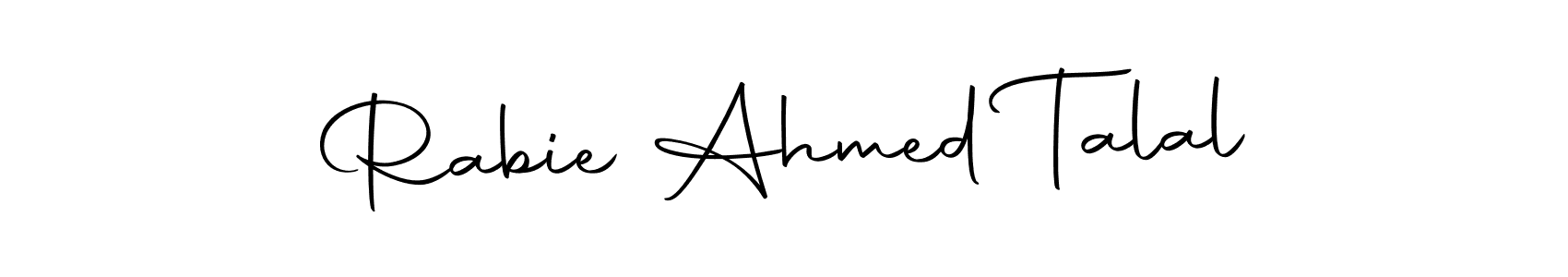 Create a beautiful signature design for name Rabie Ahmed Talal. With this signature (Autography-DOLnW) fonts, you can make a handwritten signature for free. Rabie Ahmed Talal signature style 10 images and pictures png