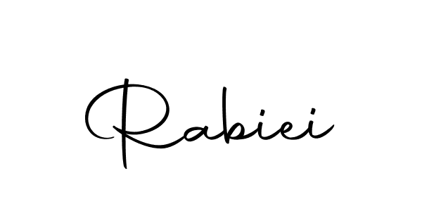 Make a beautiful signature design for name Rabiei. With this signature (Autography-DOLnW) style, you can create a handwritten signature for free. Rabiei signature style 10 images and pictures png