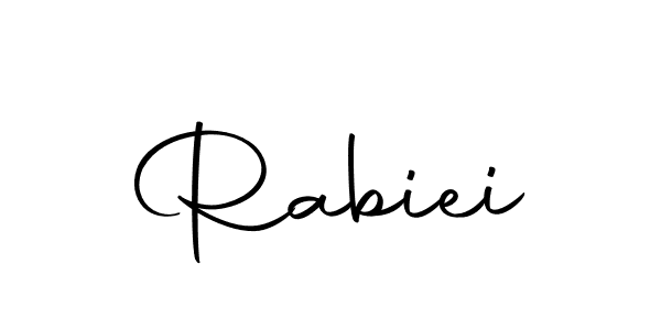 Make a beautiful signature design for name Rabiei. With this signature (Autography-DOLnW) style, you can create a handwritten signature for free. Rabiei signature style 10 images and pictures png