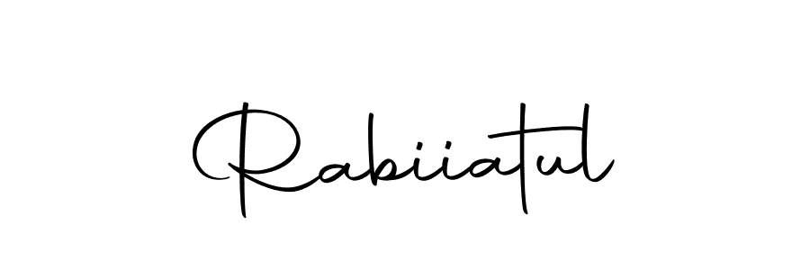Create a beautiful signature design for name Rabiiatul. With this signature (Autography-DOLnW) fonts, you can make a handwritten signature for free. Rabiiatul signature style 10 images and pictures png